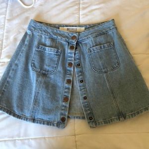 brandy melville jean skirt